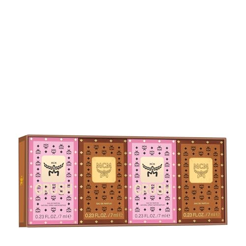 MCM Eau de Parfum Mini Compact 4 Piece Gift Set - 2 x Mini Splash 0.23 Fl. Oz. and 2 x CRUSH Mini Splash 0.23 Fl. Oz