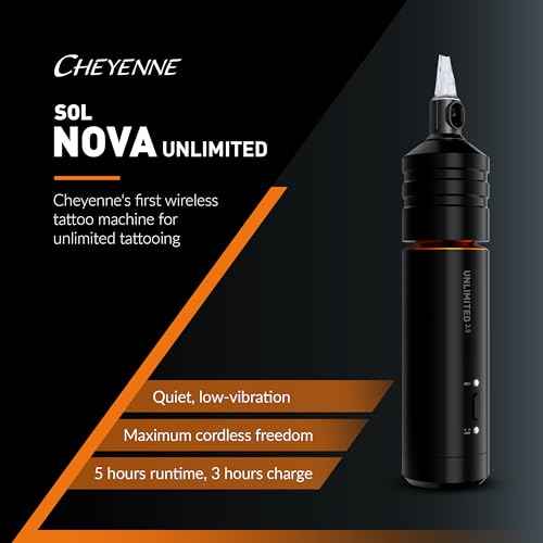 Cheyenne Sol Nova Unlimited Cordless Tattoo Machine ? 3.5mm Black