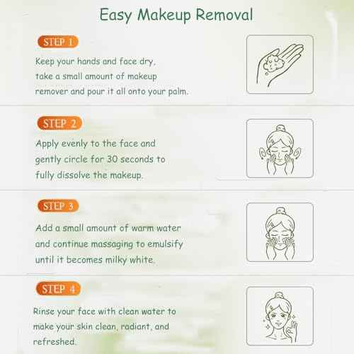 Cleansing Oil Mini Natural Makeup Remover Portable 20pcs Gentle Moisturizing Cleansing Oil for All Skin Types, Travel with (Rose)