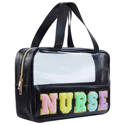 Nurse Bag Nursing School Essentials Medical Assistant Bag Nurse Bags Accessories for Work Chenille Letter Pouch Gifts for Women Clinical Bags for Nursing Students (STB-HS-NURSE, STB-HS-NURSE)