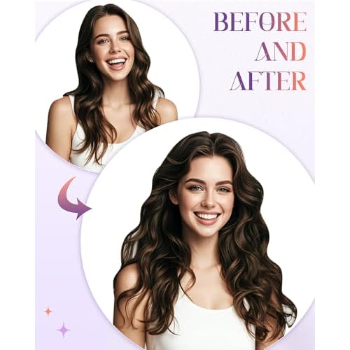 LaaVoo Weft Hair Extensions Human Hair Straight Hair Weft Extensions Dark Brown Ombre Light Brown Balayage Sew in Hair Extensions Real Human Hair Seamless 18 Inch 100g