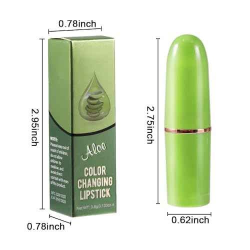 BINGBRUSH Peach Color Changing Lipstick,Moisturizer Long Lasting Lip Care Lip Balm Magic Lip Gloss Lip Tint Stain Gloss Set for Women(5 Pcs-01#Aloe+02#Strawberry+09#Peach+04#Red Cherry+10#Avocado)