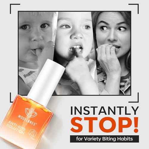 modelones Nail Biting Treatment for Kids Thumb Sucking Deterrent Nail Biting Prevention for Kids Quick Dry Bitter No Bite Nail Polish Stop Biting Nails Repair for Damaged Nails 0.34 fl oz