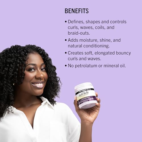 Aunt Jackie's Curl La La, Lightweight Curl Defining Custard, Enriched with Shea Butter & Olive Oil, Basic, 15 Ounce