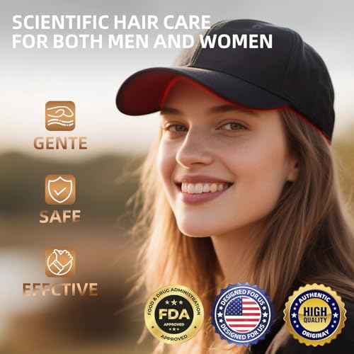 Red Light Therapy for Hair Growth, Laser Hair Loss Treatments Hat, Discreet Daily Use Under Hats, 20-min Rechargeable