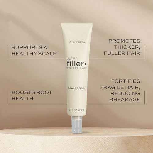 John Frieda ULTRAfiller+ Hair Density Scalp Serum for Fine Hair, Volumizing Hair Serum, Scalp Treatment for Thickening for Women and Men, 2 Oz
