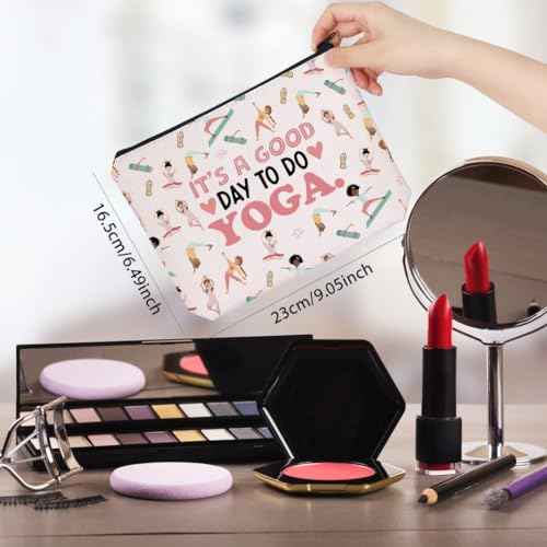 WCGXKO Yoga Gift Makeup Bag Meditation Zen Gift It's a Good Day To Do Yoga Toiletry Bag (Do Yoga)
