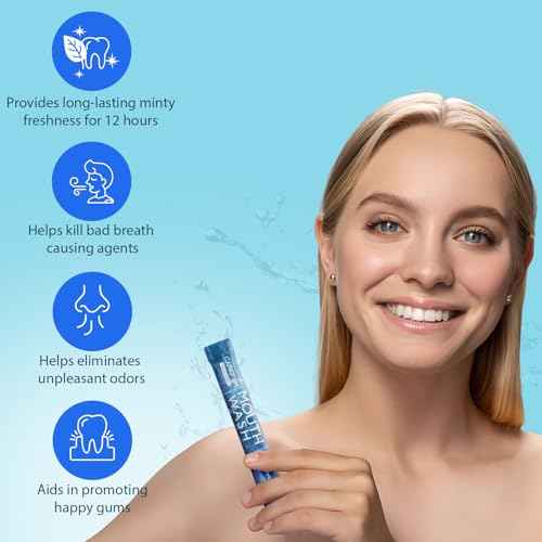 Mouthwash Travel Size, Portable Fresh Breath Mouthwash, Alcohol-Free, ICY Mint Flavor, Mini Pack ? Go for On-The-Go Freshness, Bulk Packets 0.41 Fl Oz(Pack of 20)