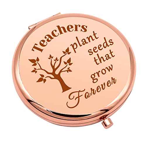 Teacher Gifts for Women Thank You Gift for Teacher Compact Makeup Mirror Teacher Appreciation Gifts Graduation Gifts for Teachers Folding Makeup Mirror Christmas Retirement Birthday Gifts