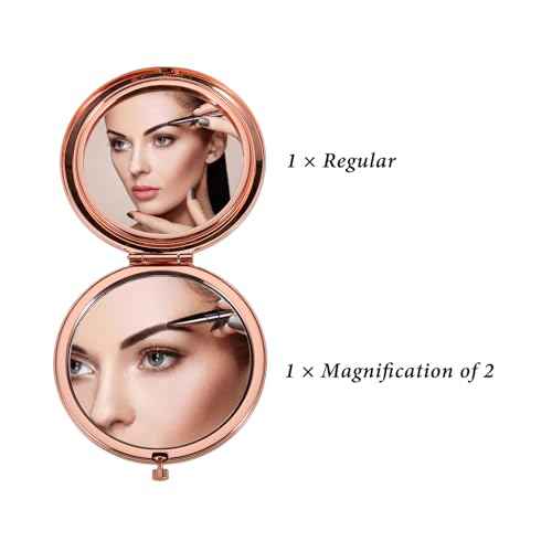 Back to School Stuff, Sister Gifts Compact Mirror, Sisters Gifts Rose Gold Compact Mirror, Gift for Sister for Women Girls Sisters, Sisters Gifts