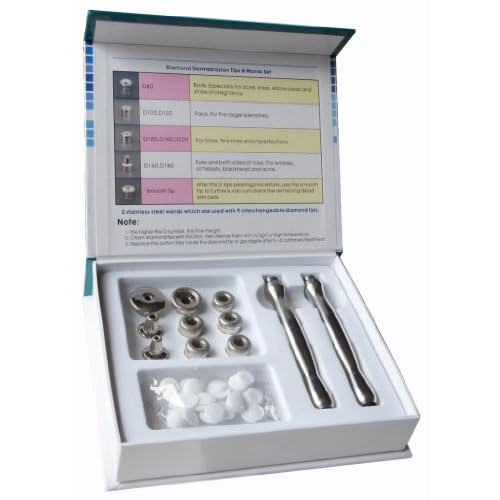REPLACEMENT DIAMOND MICRODERMABRASION TIPS & WANDS W/ COTTON FILTER, GLASS TUBE (TIP & WAND W/ COTTON FILTER ONLY)