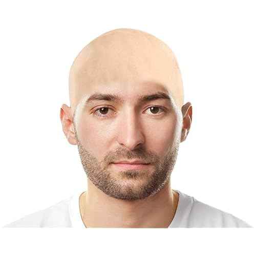 Iceyyyy 6 Piece Bald Cap for Adults - Latex Bald Cap with Head Wig Cap Costume Accessory for Halloween Theme Party Decorations Supplies