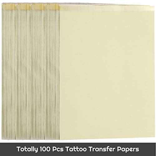 Tattoo Transfer Paper, Cridoz 100 Sheets Tattoo Stencil Transfer Paper for Tattooing Blue