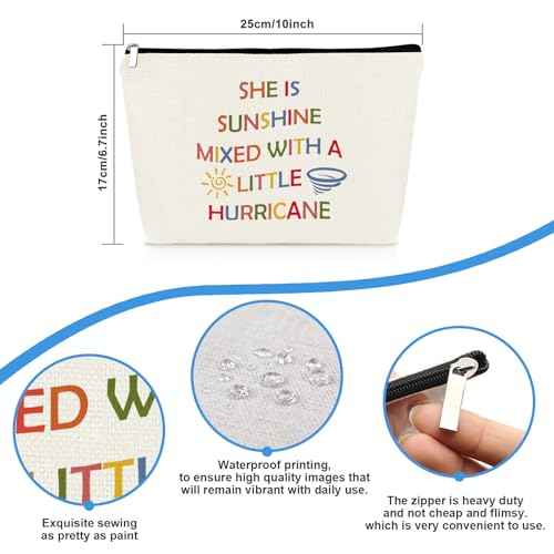 Best Friends Friendship Gifts for Women Makeup Bag Sister Bestie Gift Sunshine Inspirational Gifts Cosmetic Bag Birthday Valentines Mothers Day Gifts for Her Girls BFF Sister Wife Girlfriend Daughter