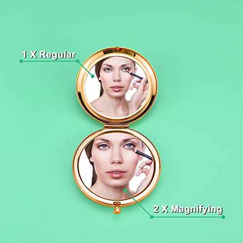 Bridesmaid Gift for Sister Compact Makeup Mirror for Friends Bestie Bridesmaid Thank You Gifts Maid of Honor Gift for Wedding Day Bridal Shower Gift Folding Makeup Mirror Christmas Engagement Gifts