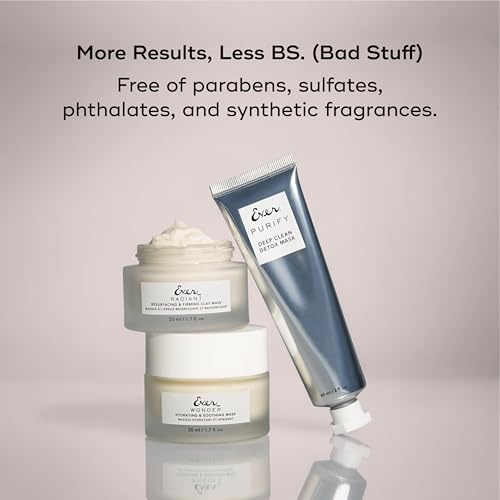 EVER Wonder Hydrating & Soothing Mask ? Rose Water, Hyaluronic Acid & Squalane Cream Mask for Sensitive Skin, Restores Barrier & Boosts Elasticity, 1.7 fl oz