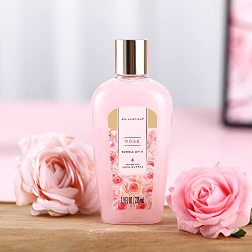 spa luxetique Gift Set For Women, Bath Sets for Women Gift, 8 Pcs Rose Spa Basket Includes Bubble Bath, Shower Gel, Body Lotion, Birthday Spa Gifts, Mother¡®s Day Gifts for Mom