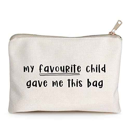 Favorite Child Makeup Bag, Funny Gift, Gift for Mom, Mom Gift, Gifts for Mum, Mothers Day Gift, Toiletry Bag, Christmas, Birthday, Funny Cosmetic Bag Gifts