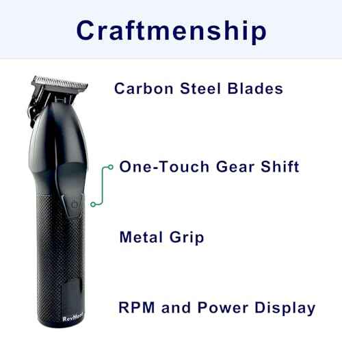 Multi-Speed Clipper Set, Gear Shifting, 20-Piece Grooming Kit for Men, T-Blade Plus King Clipper, Rechargeable Hair Trimmers, Metal Grip, Carbon Steel Blades, All-in-one Barber Set
