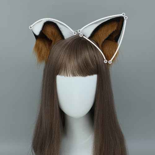 Dog Ears Headband Animal Ears Headband Puppy Ears with Tail for Cosplay Party Headdress Costume Accessories