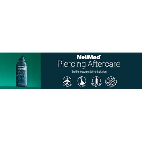 NeilMed NeilCleanse Piercing Aftercare, Fine Mist, 6.3 Fluid Ounce