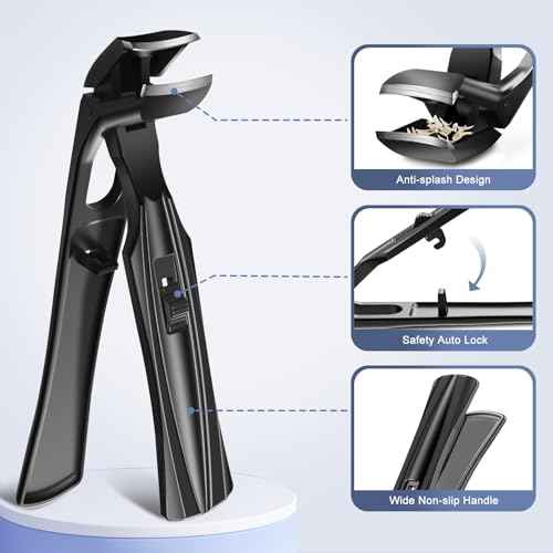 Toenail Clippers for Thick Toenails, Stocking Stuffers 2025 Gifts for Men Women, Angled Head Large Toe Nail Clippers with Wide Jaw Opening, Christmas Xmas Presents Gifts for Adults
