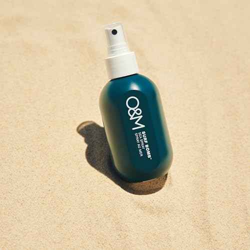 O&M Surf Bomb Sea Salt Texture Spray, Natural Texturizing Mist for Beach Waves, Hair Styling Product for Women & Men, Vegan Formula, UV Protection, Hair Volume Enhancer, 150ml