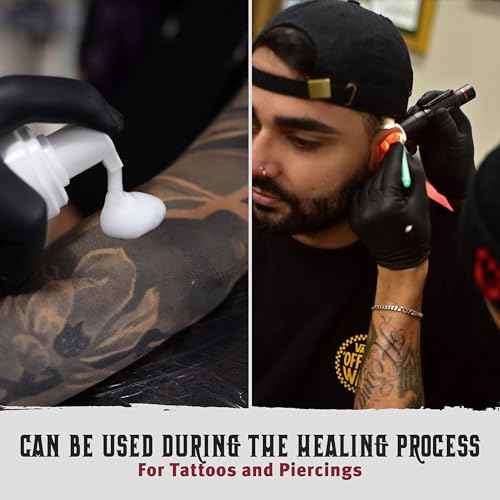 Hustle Bubbles Tattoo Aftercare Tattoo Soap Antibacterial Soap To Clean New Tattoos & Piercings Essential Tattoo Supplies 7oz