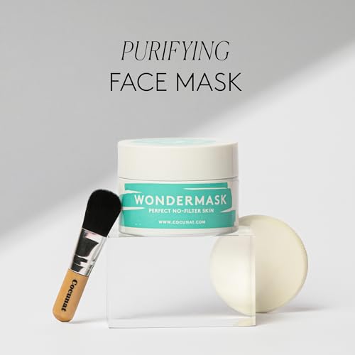 COCUNAT - Wondermask - Cleansing Facial Mask - Detoxifies, Exfoliates and Balances - Closes and Refines Pores - Oily and Combination Skin - Removes Impurities - Pimples - Acne - 50ml