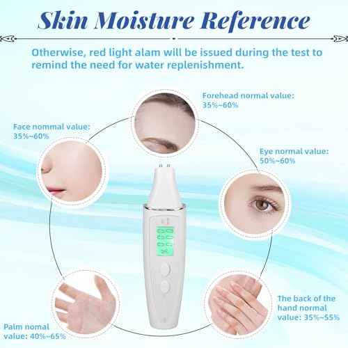 Skin Hydration Tester, Skin Tester, Portable Smart Display Digital Skin Detection Pen Skin Tester Pen Face Care Tool for Girl Women