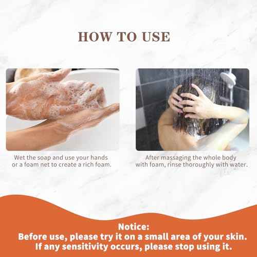 EUQEE Glutathione Kojic Acid Soap, 5 oz Glutathione Soap Bars with Glutathione, Vitamin C, Collagen for Rejuvenating Skin, Reduces the Appearance of Dark Spots Fine Lines with a Foaming Net- 2 x 142g