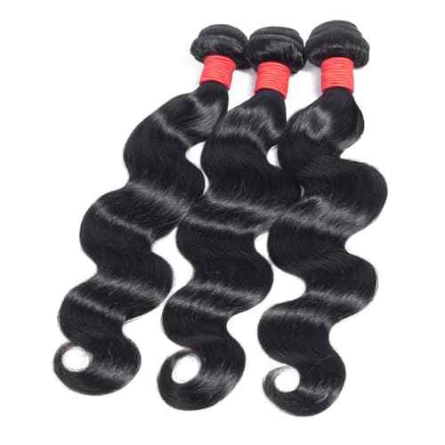 Body Wave Bundles Human Hair 14 16 18 Inch Human Hair Bundles 3 Wavy Bundles 12A Brazilian Unprocessed Virgin Hair Extensions Human Natural Color Hair