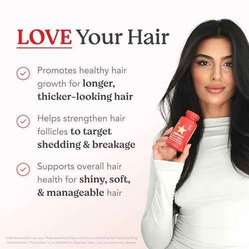 HAIRtamin Advanced Formula Hair Vitamins, Growth Supplement for Women & Men, Supports Stronger, Longer, Visibly Thicker Hair, With 5000 mcg Biotin, Vitamins & Antioxidants, 100% Vegan - 1 Month Supply