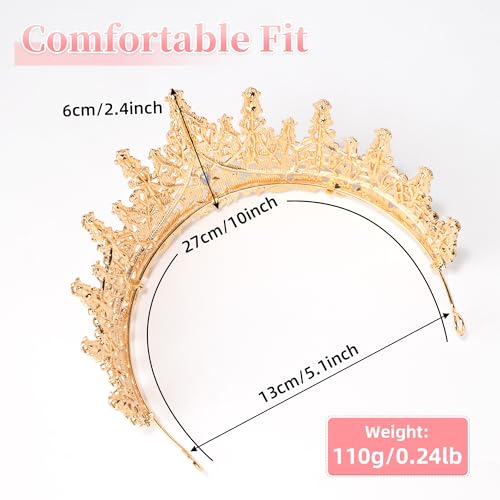 YUNAI Crown Tiaras for Women, Crystal Birthday Crown for Wedding Party Prom