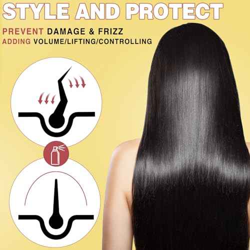 WOZUTUNT Hair Protectant, Coconut- Thermal Protector Spray, Paraben & Dye Free, Protects Heat Damage, Suitable for Daily Care