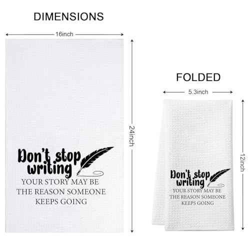 G2TUP Creative Writer Don't Stop Writing Makeup Bag - Future Author Cosmetic Bag - Novelist Appreciation Gift - Zipper Travel Bag (Stop Writing KT)
