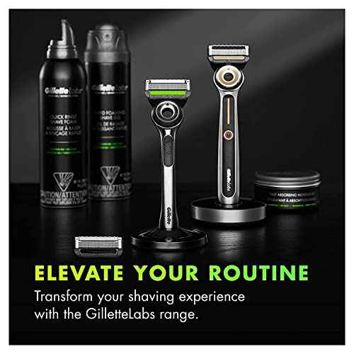 Gillette Labs Men's Razor Blade Refills with Exfoliating Bar, Compatible with Gillette Labs Razors, 10 Cartridges