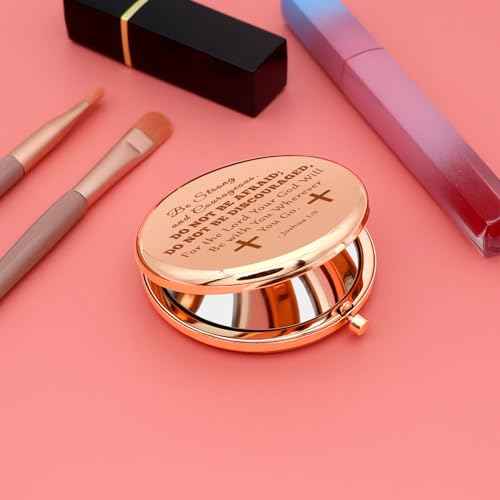 Christian Inspirational Gifts Compact Makeup Mirror Bible Verse Gifts Christian Gifts Baptism Gifts for Girl Faith Gifts Religious Gifts for Her Daughter Christian Easter Prayer Pocket Makeup Mirror