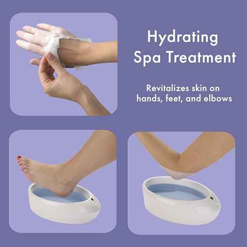 True Glow by Conair Paraffin Bath for Hands and Feet - Moisturizing Treatment With 1lb. Wax - Purple