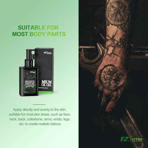 EZ Tattoo Stencil Gel - 5OZ Mild Skin-Friendly Tattoo Transfer Gel, Skin Solution Gel, Stencil Stuff Cream for Transfer Stickers Paper Supplies Accessories