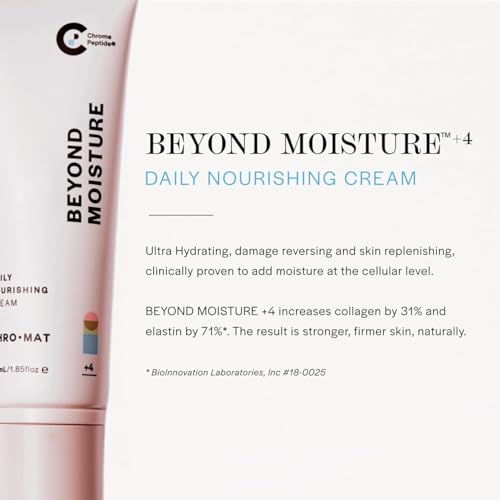 CHROMAT Beyond Moisture Peptide Moisturizer for Face - 50mL Daily Nourishing Cream with Hyaluronic Acid for Deep Hydration - Multi Peptide Face Cream for Anti-Aging & Skin Tone