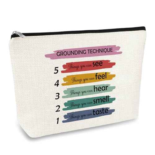 Therapist Gifts Mental Health Makeup Bag School Counselor Gift for Women Physical Therapists Therapy Gifts Cosmetic Bag Graduation Birthday Gift for Coworker Counselor Psychology Thank You Present