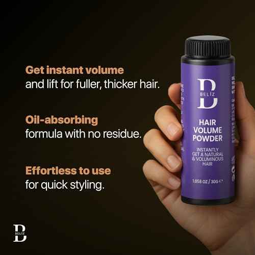 Hair Styling Powder - Volumizing & Texturizing, Root Lift, Matte Finish, Oil Absorbing, Non Greasy, Non Sticky, No Residue, Instant Thickness, Fine & Thinning Hair, Vegan Talc Free - 1.06 Oz