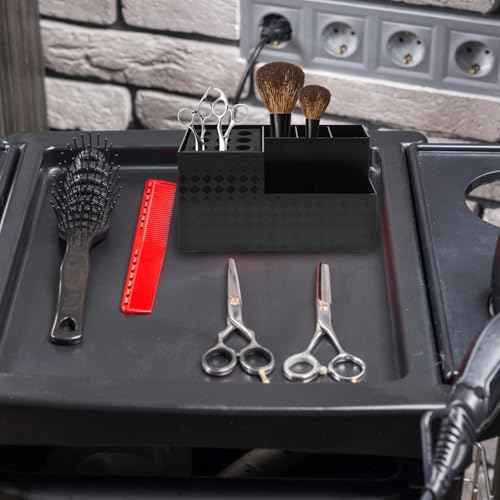 minkissy Scissor Holder for Hairdressers Shear Organizer Scissors Holder Box Hair Cutting Organizer Case Hairdressing Tool for Scissors Combs Clips for Barber Salon