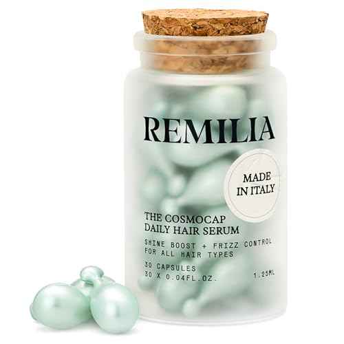 Remilia Hair | Keratin Hair Capsules with Pro-Vitamin B5 ? Nourishing Leave-In Hair Serum for Smoothness, Shine & Hydration ? 30 Softgel Capsules