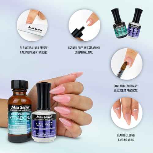 Mia Secret Nail Prep 0.5oz (NP-30) & Xtrabond Primer 0.5 oz (PR100)
