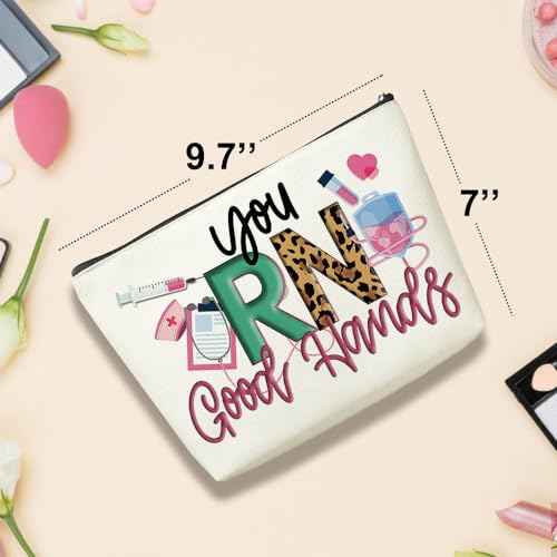 Nurse Gifts RN Makeup Bag Nurse Accessories for Work Nurse Practitioner Nurse Gifts for Women Cosmetic Bag Rn Gifts for Nurses Coworker Nursing Student Graduation Nurses Day Christmas Birthday Gift