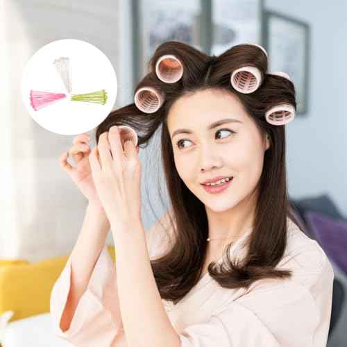 FRCOLOR Hair Roller Pins 90pcs Plastic Brush Roller Pick Perm Needle Barber's Special Hairdressing Tool for Hair Curling Styling Accessories