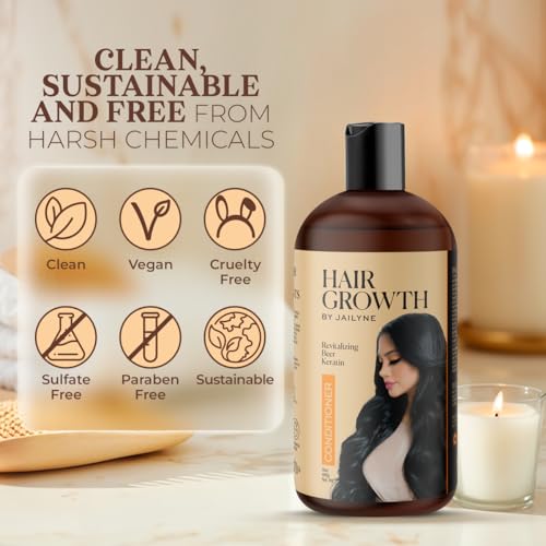 Hair Growth Conditioner by Jailyne Ojeda ? Deeply Nourishing & Strengthening Formula with Biotin & Keratin ? Promotes Thicker, Longer Hair ? Made in USA