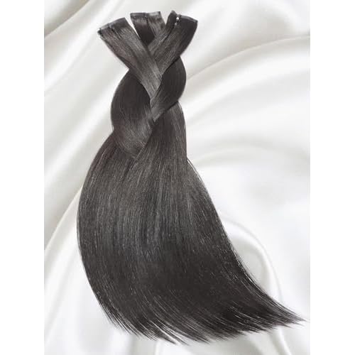 LUVME HAIR Clip in Hair Extensions, Silky Straight Human Hair Clip in Extensions for Women, Natural Black Hair Extensions, 70g 3pcs 22 Inch